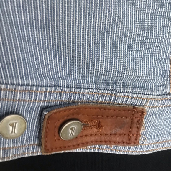 Anthropologie Pilcro Classic Denim Railroad Stripe Jacket - Picture 8 of 9